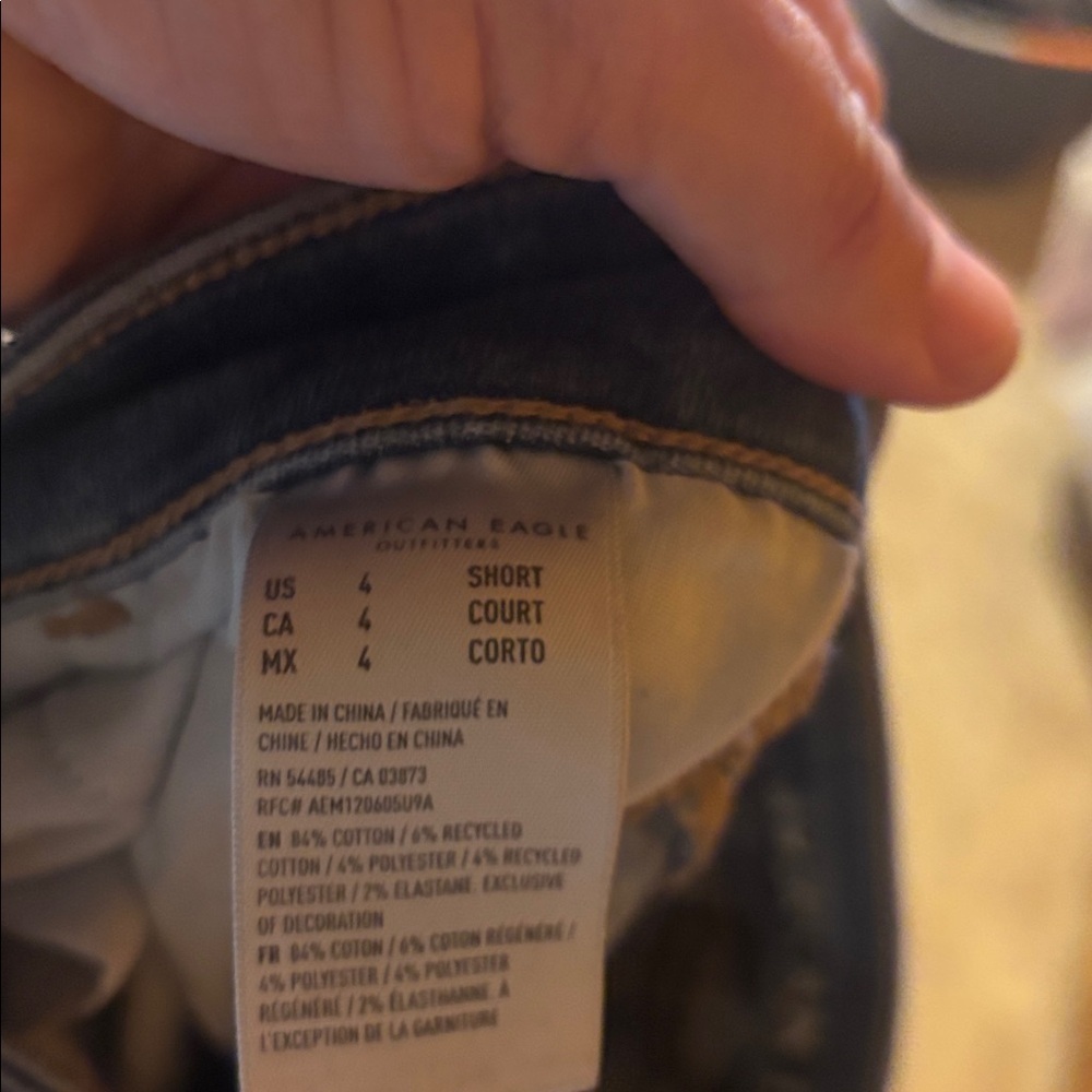 American Eagle Outfitters Ripped Blue Skinny Jeans - Picture 4 of 4